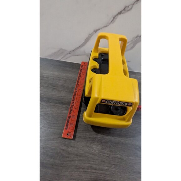 Little Tikes Yellow Plastic Toy School Bus W/ Carry Handle & Stop Sign Pre-Owned - Picture 10 of 10